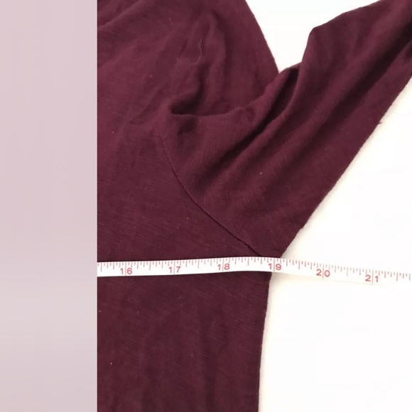 Anthropologie | Pure Good Long Tee Womens Size S Red Tunic V-neck Long Sleeve - Picture 8 of 12